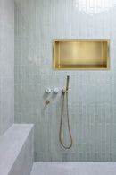 Demis inbouwnis 30 x 60 x 10 cm geborsteld messing