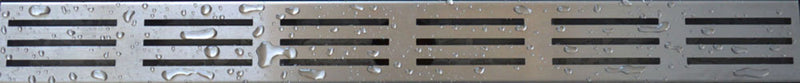 Grille Wiesbaden type 1 pour caniveau de douche 3ème génération 80 x 7 cm en acier inoxydable