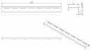 Grille type 4 pour caniveau de douche 70 x 7 cm en acier inoxydable