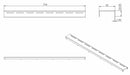 Grille type 4 pour caniveau de douche 80 x 7 cm en acier inoxydable