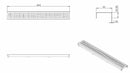grille type 5 pour caniveau de douche 3ème génération 50 x 7 cm en acier inoxydable