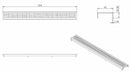 grille type 5 pour caniveau de douche 3ème génération 60 x 7 cm en acier inoxydable