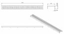 grille type 5 pour caniveau de douche 3ème génération 70 x 7 cm en acier inoxydable