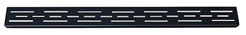 Norme de grille Wiesbaden pour caniveau de douche de 3e génération 50 x 7 cm noir mat