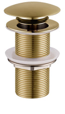 UniMatch clickwaste afvoerplug verlengd 5/4" geborsteld messing PVD