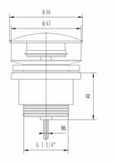 Eco clickwaste drain plug 5/4" chrome