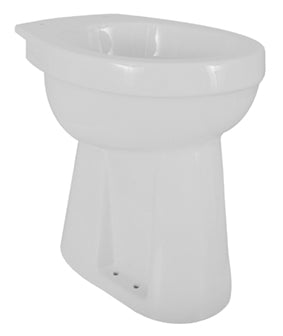 staande verhoogde toiletpot +6 AO wit