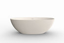 Chiek vrijstaand ligbad 165 x 75 cm solid surface beige