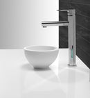 Tessa waskom rond 20 x 11 solid surface mat wit