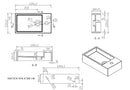 Lotte fontein rechts 40 x 22 x 10 cm solid surface mat zwart