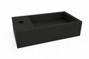 Lotte fontein links 40 x 22 x 10 cm solid surface mat zwart