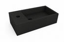 Lotte fontein links 40 x 22 x 10 cm solid surface mat zwart