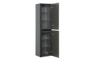 Novira kolomkast afgeronde hoeken 160 x 40 x 35 cm mat zwart