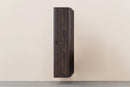 Sulora kolomkast afgeronde hoeken geribbeld 160 x 40 x 35 cm walnoot