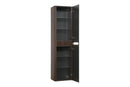 Sulora kolomkast afgeronde hoeken geribbeld 160 x 40 x 35 cm walnoot