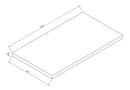Alvara topblad 80x46 cm mat wit