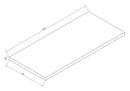 Alvara topblad 100x46 cm warm eiken