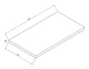 Alvara topblad 40x22 cm mat wit