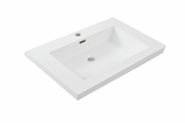 Vision wastafel enkel met 1 kraangat 60x46x5