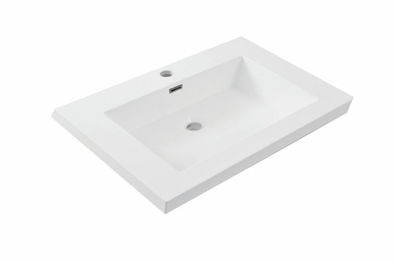 Vision wastafel enkel met 1 kraangat 60x46x5