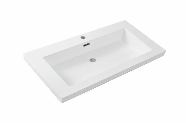 Vision wastafel enkel met 1 kraangat 80x46x5