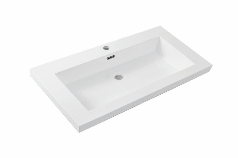 Vision wastafel enkel met 1 kraangat 80x46x5