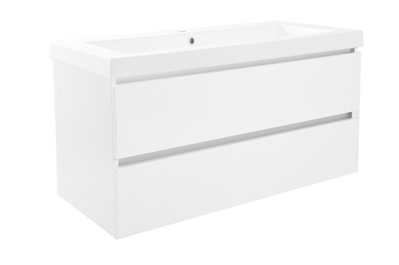 5 cm kunstmarmer glans wit