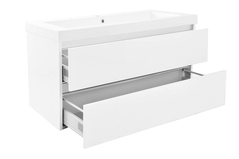 Vision wastafel enkel met 1 kraangat 100x46x5