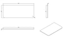 Sulora topblad afgeronde hoeken 120 x 48 cm walnoot