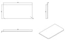 Sulora topblad afgeronde hoeken 100 x 48 cm walnoot