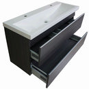 Shall onderkast 100 x 36 cm houtnerf grijs