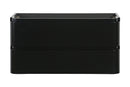 Novira onderkast afgeronde hoeken met 2 laden 1 uitsparing 120 x 48 cm mat zwart
