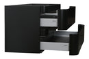 Novira onderkast afgeronde hoeken met 2 laden 1 uitsparing 120 x 48 cm mat zwart