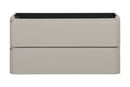 Novira onderkast afgeronde hoeken met 2 laden 1 uitsparing 100 x 48 cm mat zand