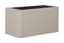 Sulora onderkast afgeronde hoeken geribbeld met 1 lade 1 uitsparing 100 x 48 cm mat beige