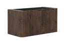 Sulora onderkast afgeronde hoeken geribbeld met 1 lade 1 uitsparing 80 x 48 cm bruin eiken
