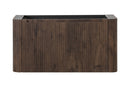 Sulora onderkast afgeronde hoeken geribbeld met 1 lade 1 uitsparing 100 x 48 cm bruin eiken