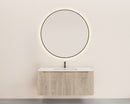 Sulora onderkast afgeronde hoeken geribbeld met 1 lade 1 uitsparing 120 x 48 cm licht eiken