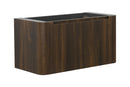 Sulora onderkast afgeronde hoeken geribbeld met 1 lade 1 uitsparing 80 x 48 cm walnoot