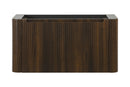Sulora onderkast afgeronde hoeken geribbeld met 1 lade 1 uitsparing 80 x 48 cm walnoot