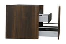 Sulora onderkast afgeronde hoeken geribbeld met 1 lade 1 uitsparing 100 x 48 cm walnoot