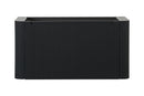 Sulora onderkast afgeronde hoeken geribbeld met 1 lade 1 uitsparing 120 x 48 cm mat zwart
