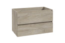 Alvara onderkast met 2 laden 1 uitsparing 80 x 46 cm grijs eiken