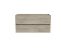 Alvara onderkast met 2 laden 1 uitsparing 100 x 46 cm grijs eiken