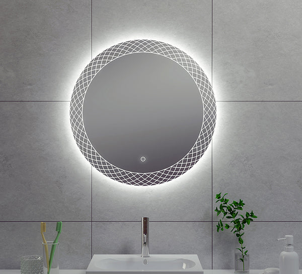 Deco spiegel rond met LED