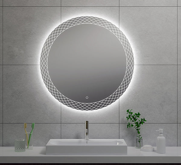 Deco spiegel rond met LED