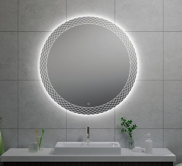 Deco spiegel rond met LED