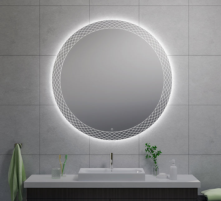 Deco spiegel rond met LED