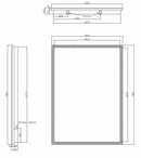 Quatro mirror rectangle with LED, dimmable and mirror heating 70 x 50 cm