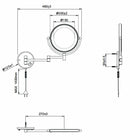 Wall shaving mirror LED chrome